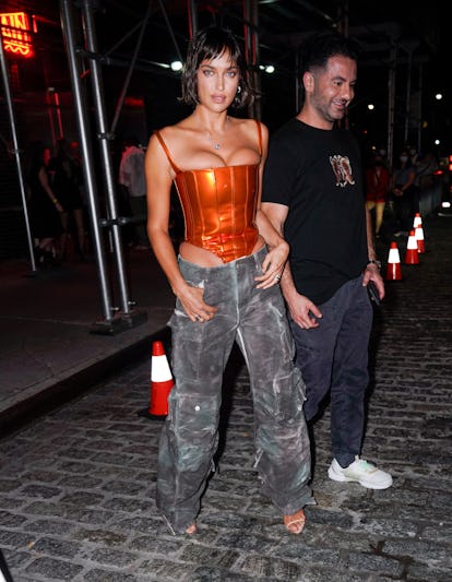 NEW YORK, NEW YORK - SEPTEMBER 08: Irina Shayk is seen at the Bulgari party at Le Bain on September ...