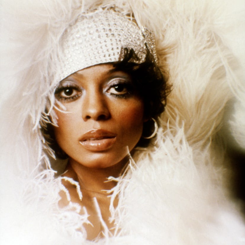 American soul singer and actress Diana Ross on the set of Mahogany, directed by Berry Gordy. (Photo ...