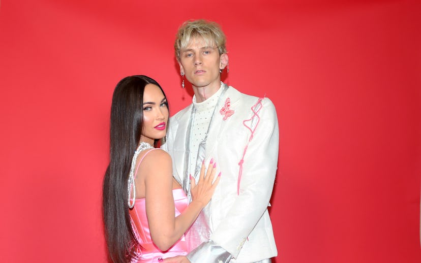 LOS ANGELES, CALIFORNIA - MAY 27: (EDITORIAL USE ONLY) (L-R) Megan Fox and Machine Gun Kelly attend ...