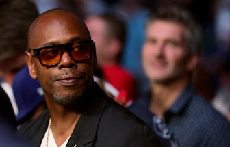 LAS VEGAS, NEVADA - JULY 10: Dave Chappelle looks on during UFC 264: Poirier v McGregor 3 at T-Mobil...