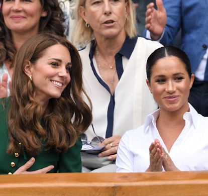 Kate Middleton and Meghan Markle at the Wimbledon Tennis Championships.