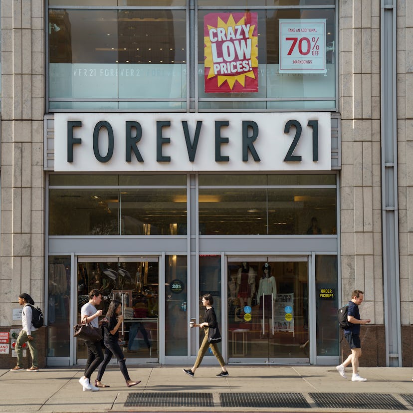 Forever 21 storefront in Union Square in Manhattan.