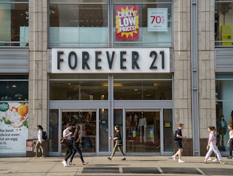 Forever 21 storefront in Union Square in Manhattan.