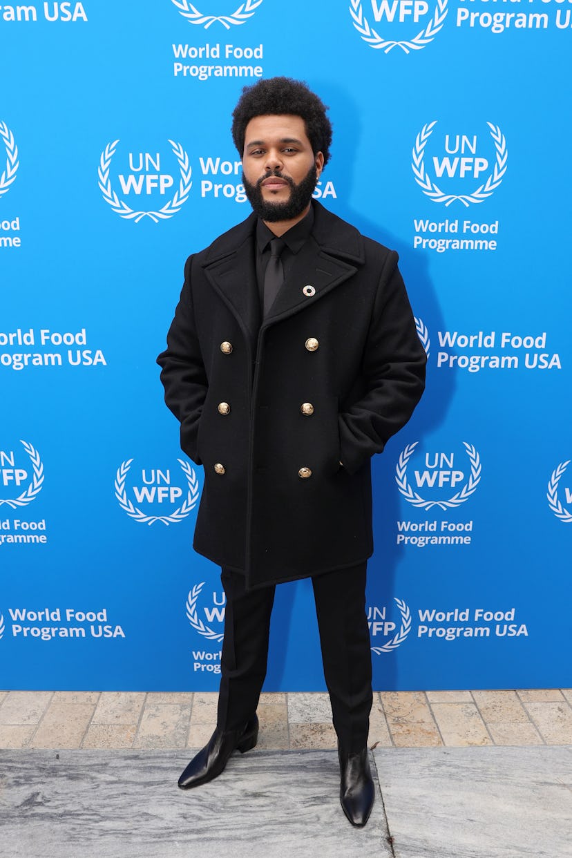 The Weeknd attends the U.N. World Food Programme as it welcomes The Weeknd as a Goodwill Ambassador 
