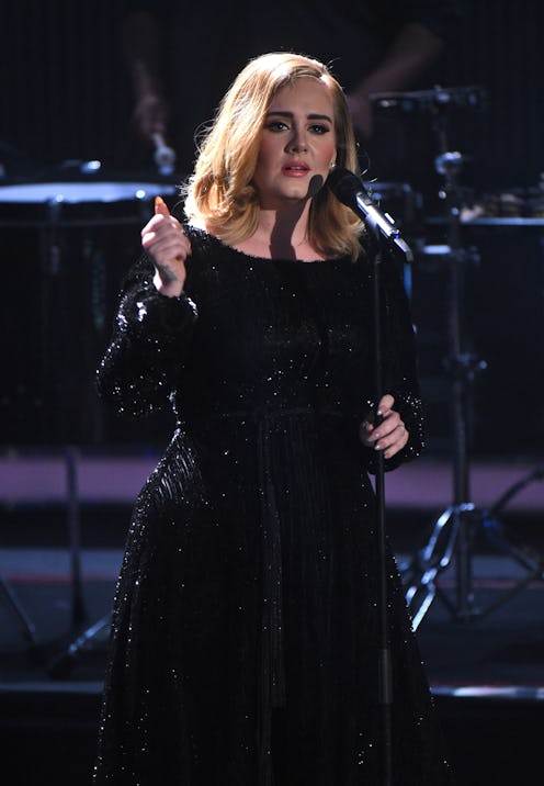 The singer Adele performs on stage during RTL's end-of-year review '2015! Menschen, Bilder, Emotione...