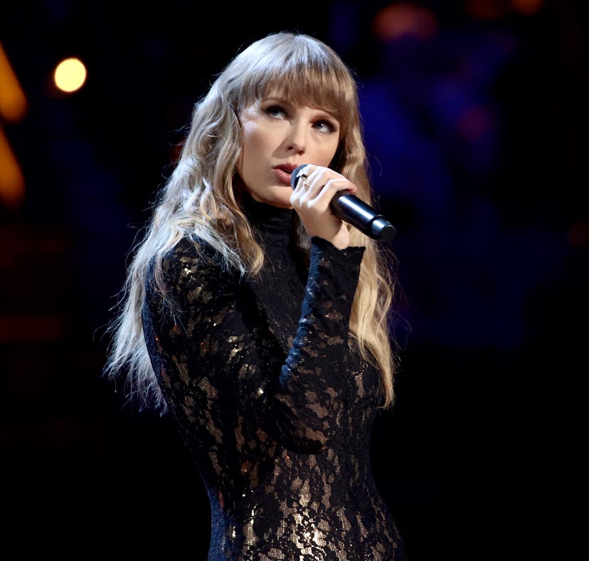 Taylor Swift dressed up as a squirrrel for Halloween 2021.