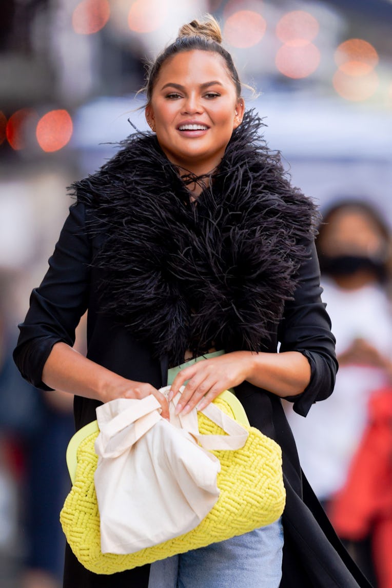 NEW YORK, NEW YORK - JULY 30: Chrissy Teigen is seen in SoHo on July 30, 2021 in New York City. (Pho...