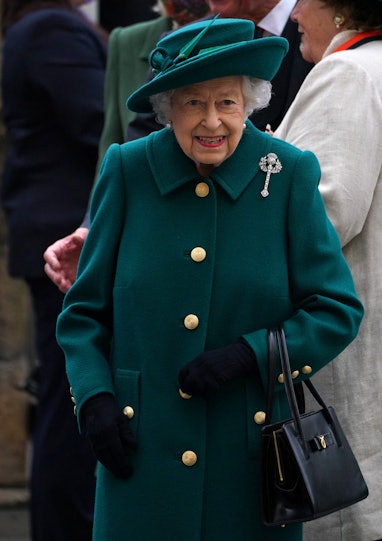 Britain's Queen Elizabeth II arrives for the opening of the sixth session of the Scottish Parliament...