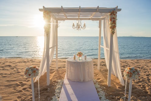 Wedding setup on beach