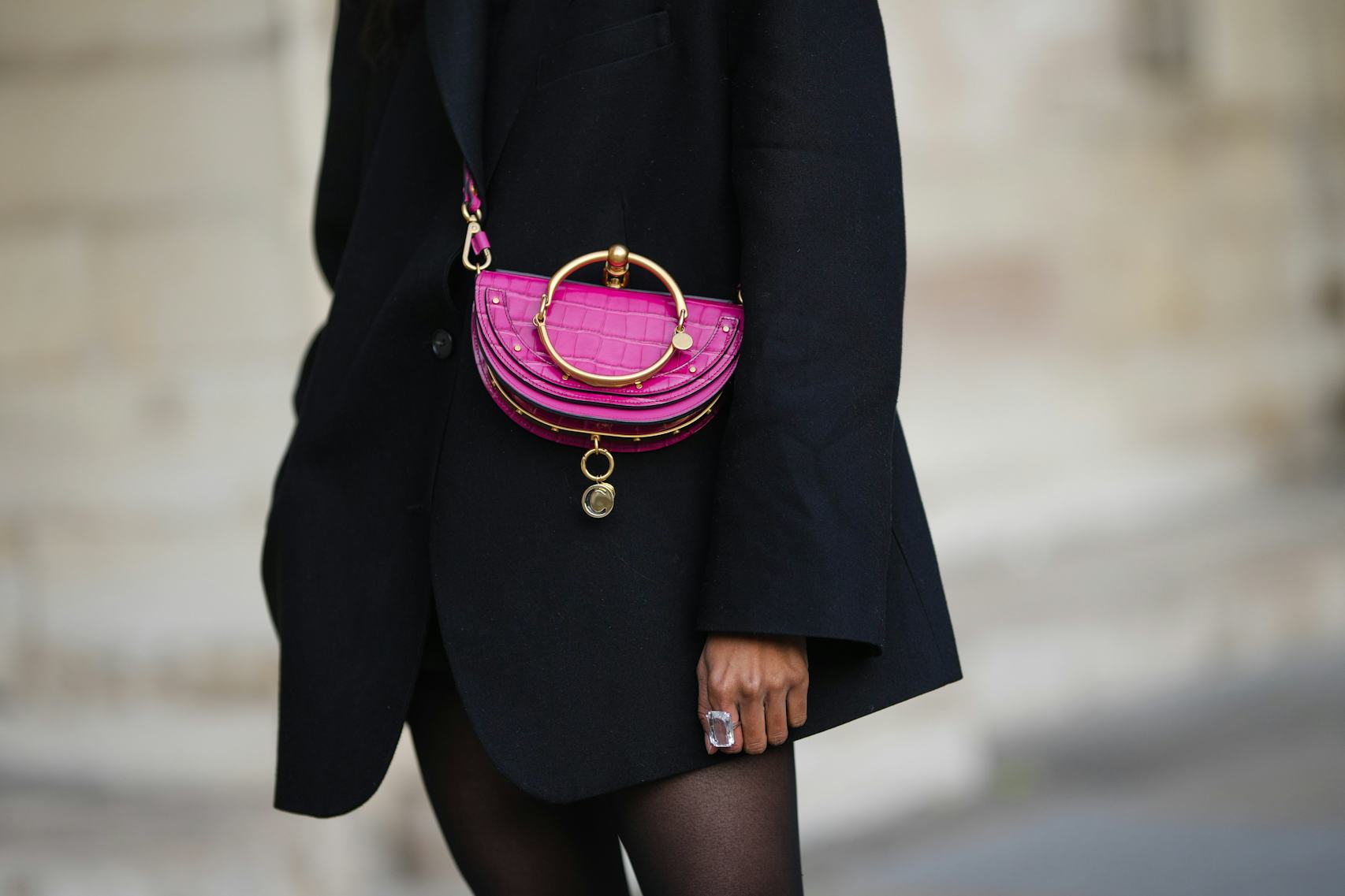 Rainbow Clutch Bags & A Black Outfit