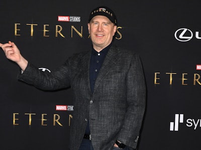 President of Marvel Studios and producer Kevin Feige arrives for Marvel Studios' "Eternals" premiere...