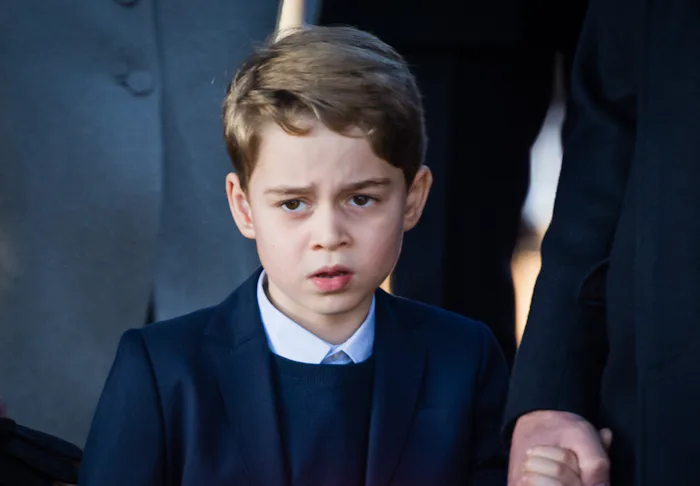 KING'S LYNN, ENGLAND - DECEMBER 25: Prince George of Cambridge attends the Christmas Day Church ser...