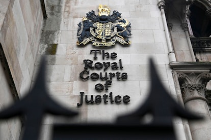 A picture shows the front of the Royal Courts of Justice, home to the High Court, in London on Janua...