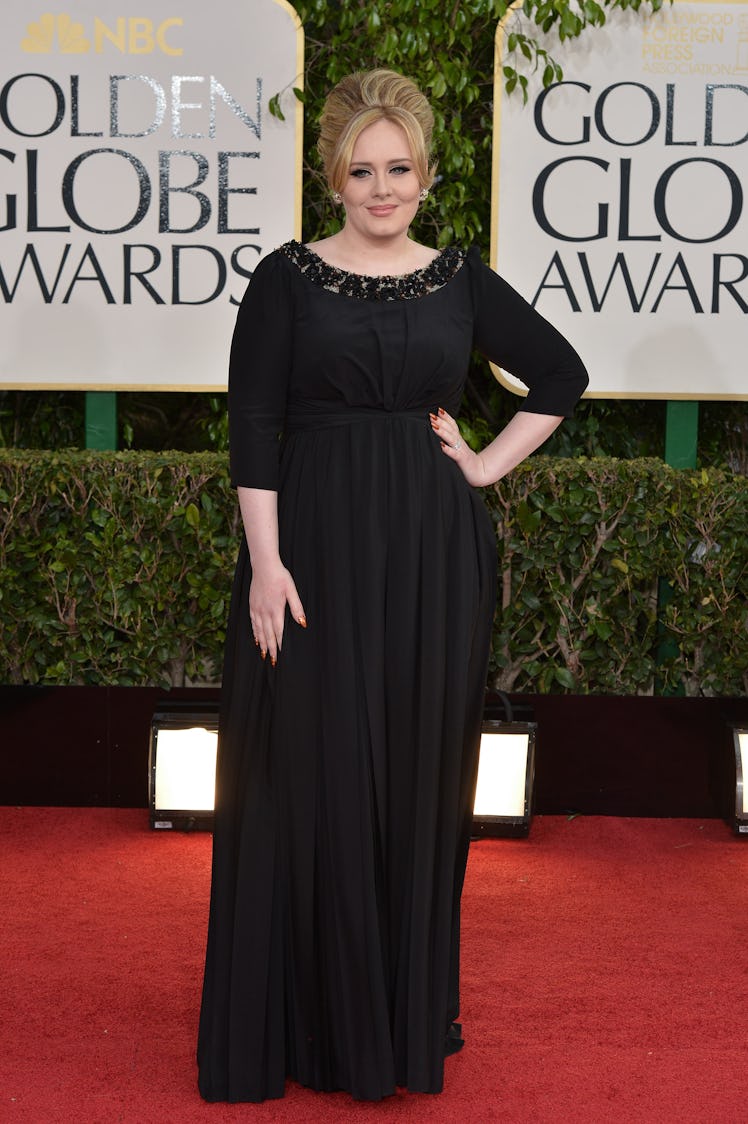 Adele arrives at the 70th Annual Golden Globe Awards