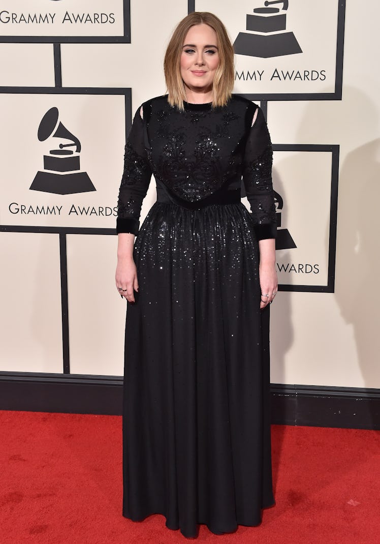 Singer Adele arrives at The 58th GRAMMY Awards 