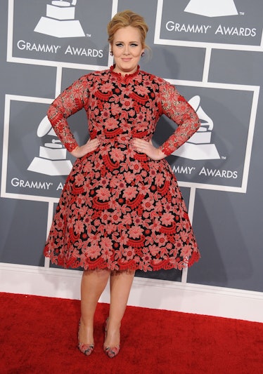 Adele arrives at the The 55th Annual GRAMMY Awards