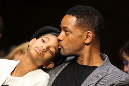 WASHINGTON, DC - JULY 17:  Will Smith (R) give his daughter, Willow Smith, a kiss during the "The Ne...