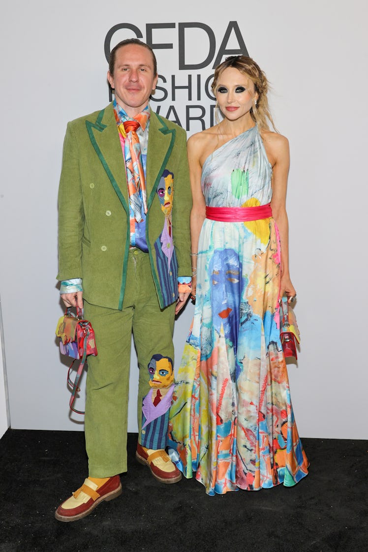 NEW YORK, NEW YORK - NOVEMBER 10: Colm Dillane and Stacey Bendet attend the 2021 CFDA Fashion Awards...