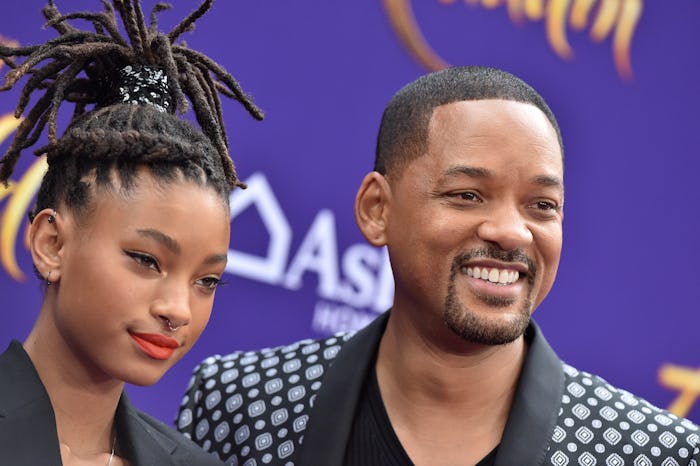 LOS ANGELES, CALIFORNIA - MAY 21: Willow Smith and Will Smith attend the premiere of Disney's "Aladd...