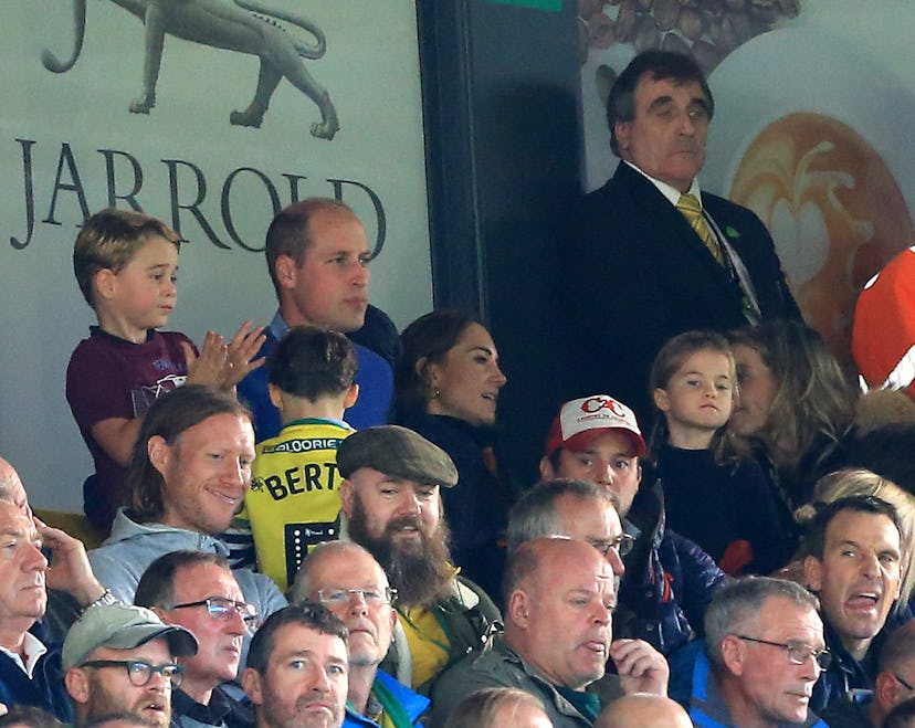 Prince George attends the Premier League match in 2019. 