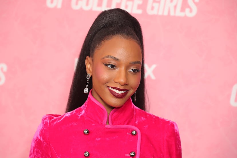 Alyah Chanelle Scott attends the Los Angeles Premiere Of HBO Max's "The Sex Lives Of College Girls" ...