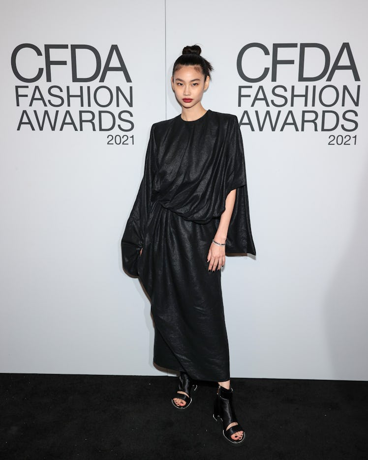 NEW YORK, NEW YORK - NOVEMBER 10: Jung Hoyeon attends the 2021 CFDA Fashion Awards at The Grill Room...