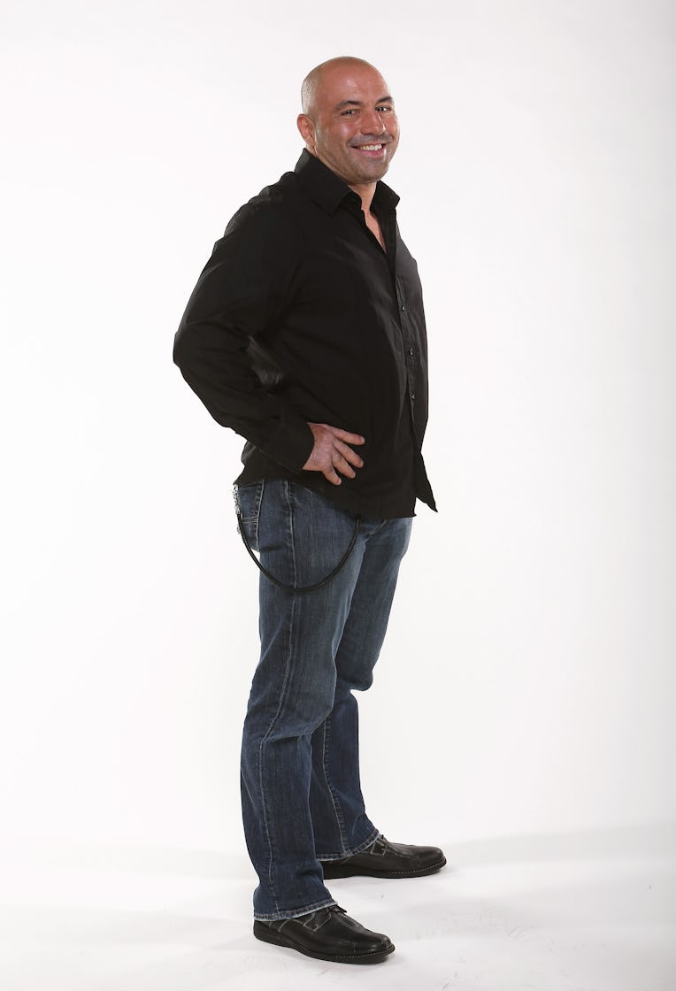 Jun 15, 2013; Winnipeg, MB, Canada; UFC color commentator Joe Rogan poses for a portrait before the ...