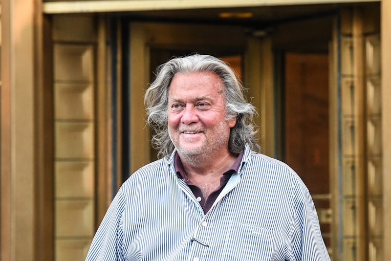 NEW YORK, NY - AUGUST 20: Former White House Chief Strategist Steve Bannon exits the Manhattan Feder...