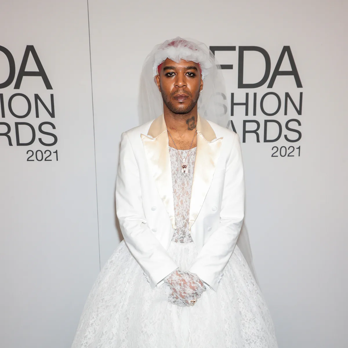 kid cudi dress Kid Cudi Wore a Wedding Dress For His Latest Kurt Cobain Tribute