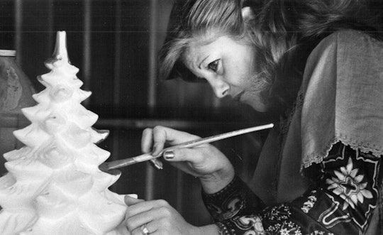 DEC 23 1980, DEC 25 1980 Sandi Lewis of Aurora Puts Finishing Touches On Ceramic Christmas Tree The ...