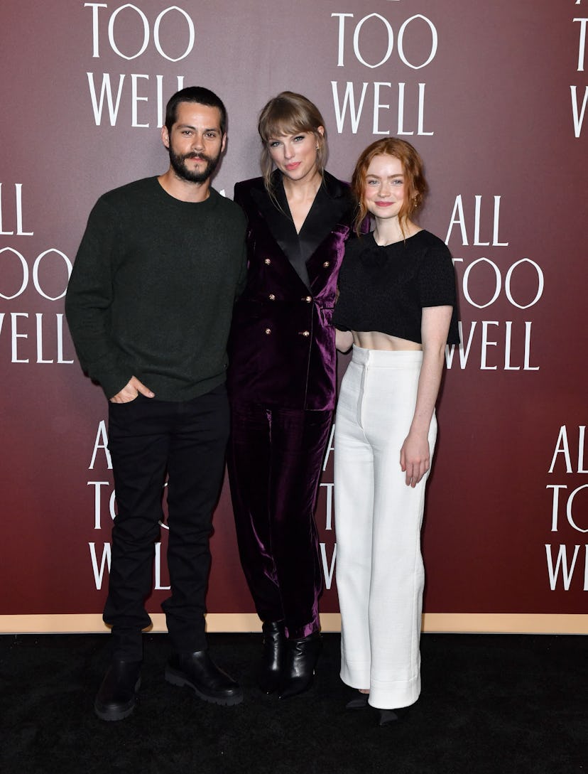 Dylan O'Brien, Taylor Swift and Sadie Sink attend the "All Too Well" premiere at AMC Lincoln Square ...