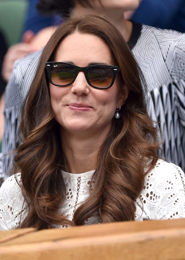 LONDON, ENGLAND - JULY 02:  Catherine, Duchess of Cambridge attends the Simone Halep v Sabine Lisick...