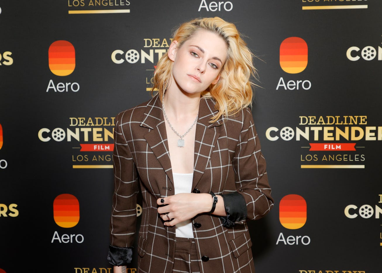 LOS ANGELES, CALIFORNIA - NOVEMBER 14: Actor Kristen Stewart from NEON & Topic Studios' 'Spencer' at...