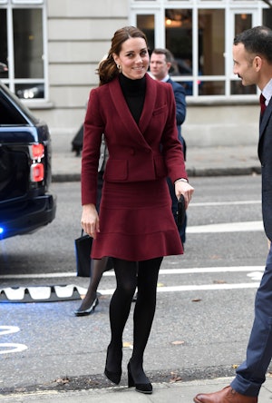 LONDON, ENGLAND - NOVEMBER 21:  Catherine, Duchess of Cambridge visits a UCL Developmental Neuroscie...