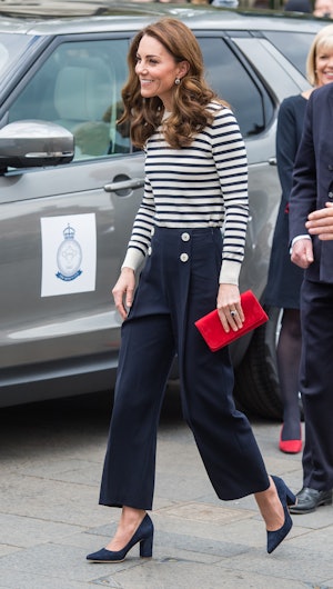 LONDON, ENGLAND - MAY 07: Catherine, Duchess of Cambridge arrives to launch the King;s Cup Regatta a...