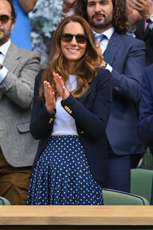 LONDON, ENGLAND - JULY 02: Catherine, Duchess of Cambridge attends Wimbledon Championships Tennis To...