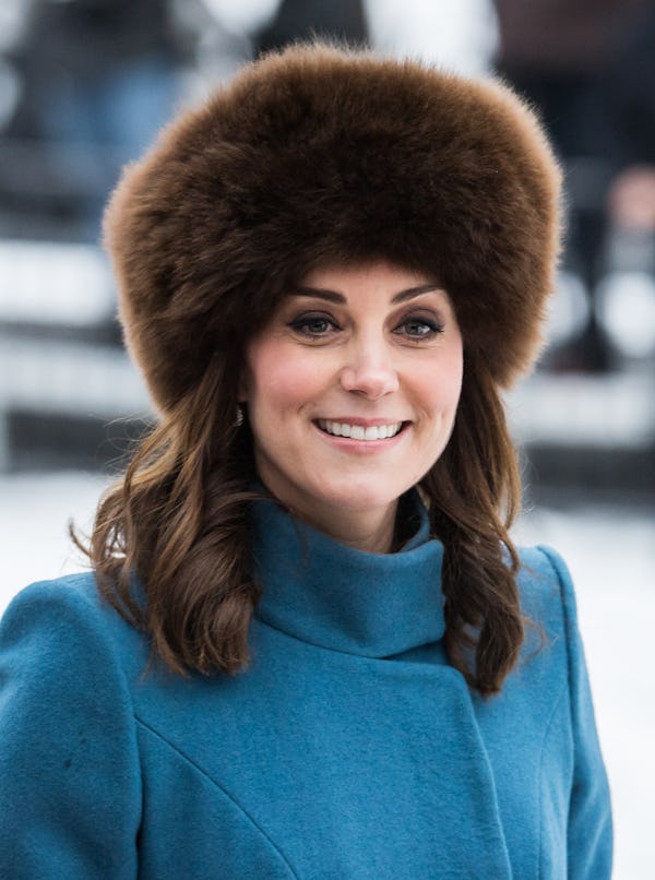 OSLO, NORWAY - FEBRUARY 01:  Catherine, Duchess of Cambridge visits the Princess Ingrid Alexandra Sc...