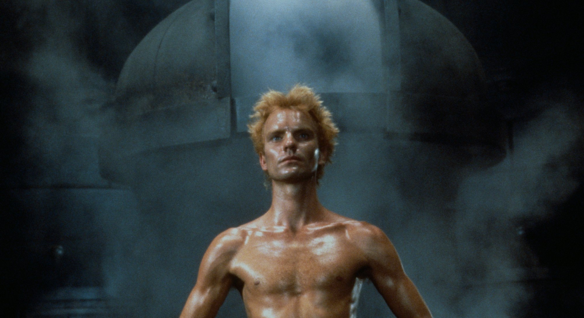 British actor and singer Sting on the set of Dune, directed and written by David Lynch. (Photo by Na...