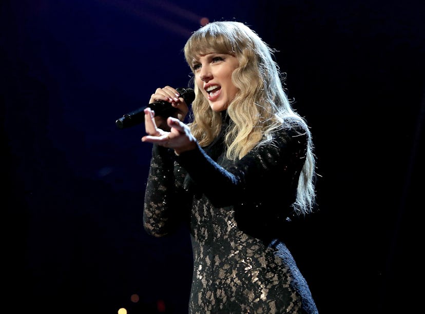 CLEVELAND, OHIO - OCTOBER 30: Taylor Swift performs onstage during the 36th Annual Rock & Roll Hall ...