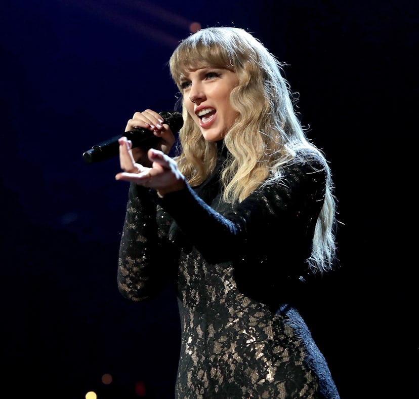 CLEVELAND, OHIO - OCTOBER 30: Taylor Swift performs onstage during the 36th Annual Rock & Roll Hall ...