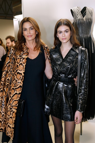 Cindy Crawford and her daughter Kaia Gerber attend the "Azzedine Alaia : Je Suis Couturier" Exhibiti...