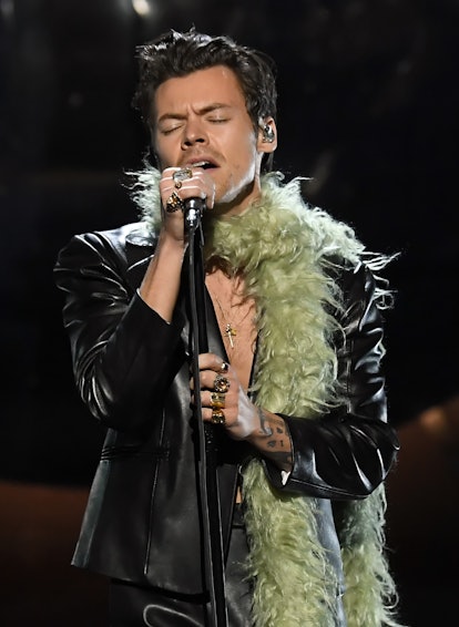 LOS ANGELES, CALIFORNIA: In this image released on March 14, Harry Styles performs onstage during th...