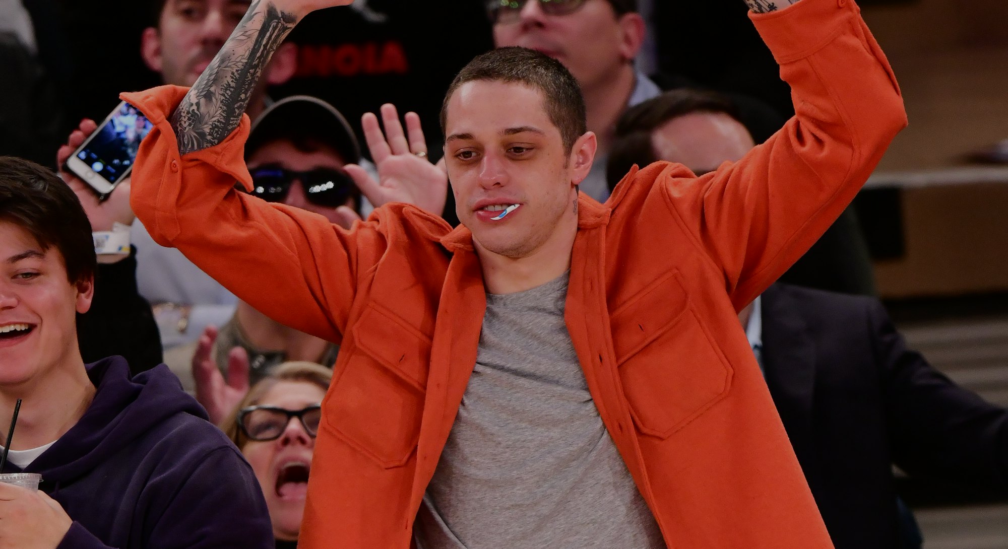 NEW YORK, NY - OCTOBER 28:  Pete Davidson attends Chicago Bulls v New York Knicks game at Madison Sq...