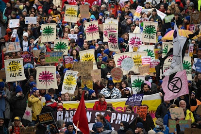 GLASGOW, SCOTLAND - NOVEMBER 06: Climate protestors gather for the Global Day of Action for Climate ...