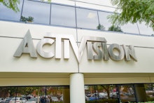 Sign on facade of office of videogame publisher Activision in the Silicon Beach area of Los Angeles,...