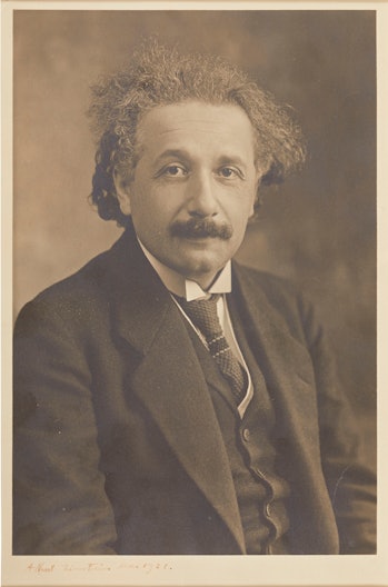 Portrait of Albert Einstein (1879-1955), 1921. Private Collection. Artist Mishkin, Herman (1871-1948...