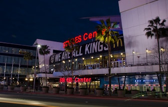 Staples Center in the evening
