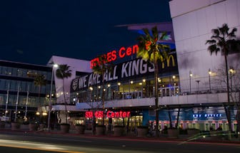 Staples Center in the evening