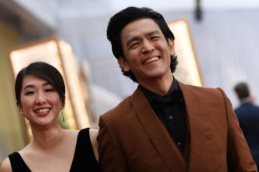 US-Korean actor John Cho and his wife actress Kerri Higuchi arrive for the 92nd Oscars at the Dolby ...