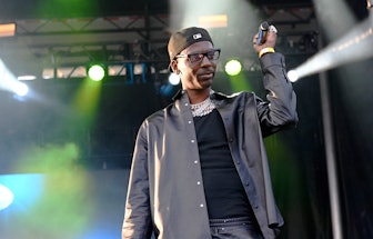 ATLANTA, GEORGIA - OCTOBER 09:  Rapper Young Dolph performs onstage during 2021 ONE Musicfest at Cen...
